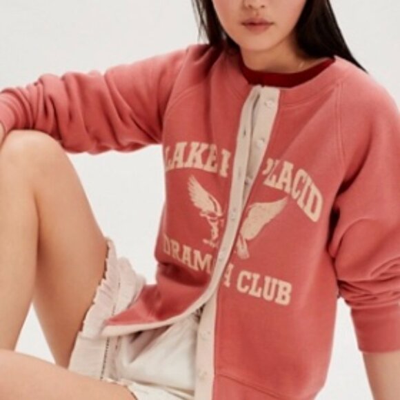 NWT Free People Junior Sweatshirt Cardi Lake Placid Dram Club Sold Out $98 - Picture 4 of 10